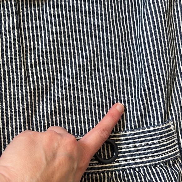 CJ Banks NWT Blue and White Striped 100% Cotton Jacket. Size 1X - Picture 12 of 13